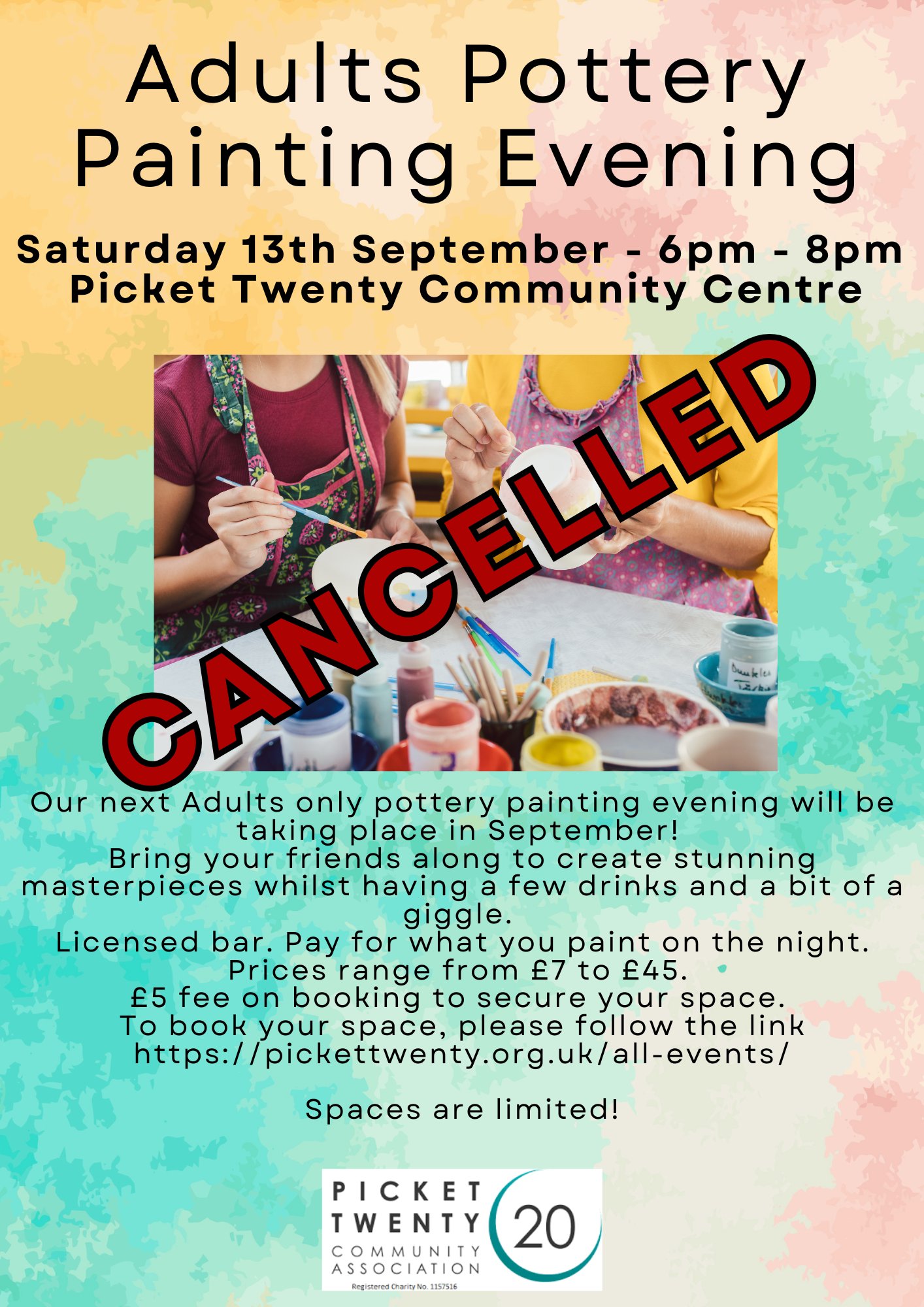 Adults Pottery Painting Evening
